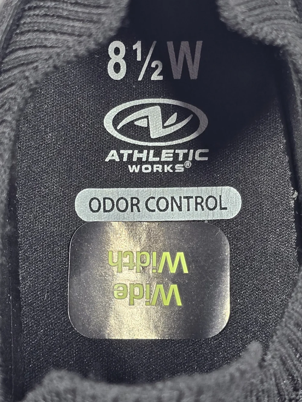 Athletic Works Black Knit Slip-On Banded Jogger Sneakers Size 8.5W